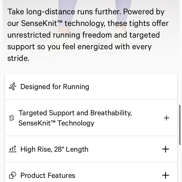 NWT Lululemon SenseKnit Running HR Tight 28” Charged Indigo Sz 6 - Picture 7 of 14